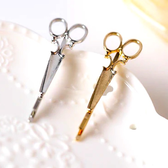 2 Piece Trendy & Cute Scissor Hair Pins - Picture 2 of 3